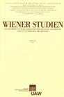 Buchcover Wiener Studien ‒ Zeitschrift für Klassische Philologie, Patristik und lateinische Tradition, Band 126/2013