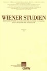 Buchcover Wiener Studien. Zeitschrift für Klassische Philologie, Patristik und Lateinische Tradition / Wiener Studien - Zeitschrif