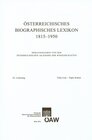 Buchcover Österreichisches Biographisches Lexikon 1815-1950 / Österreichisches Biographisches Lexikon 1815-1950 65. Lieferung