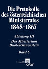 Buchcover Die Protokolle des österreichischen Ministerrates 1848-1867 Abteilung III: Das Ministerium Buol-Schauenstein Band 6