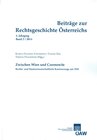 Buchcover Beiträge zur Rechtsgeschichte Österreichs 4. Jahrgang Band 2/2014