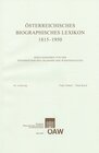Buchcover Österreichisches Biographisches Lexikon 1815-1950 / Österreichisches Biographisches Lexikon 1815-1950 Lieferung 66
