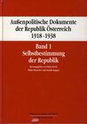 Buchcover Außenpolitische Dokumente der Republik Österreich 1918 - 1938 Band 1