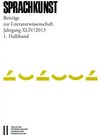 Buchcover Sprachkunst. Beiträge zur Literaturwissenschaft / Sprachkunst Jahrgang XLIV2013 1. Halbband