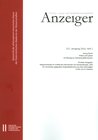 Buchcover Geistes-, sozial-und kulturwissenschaftlicher Anzeiger 151. Jahrgang 2016, Heft 1