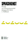 Buchcover Sprachkunst. Beiträge zur Literaturwissenschaft / Sprachkunst Jahrgang XLV/2014 02. Halbband