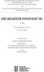 Buchcover Die Register Innocenz III. / Die Register Innocenz´ III., 14. Band