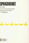 Buchcover Sprachkunst. Beiträge zur Literaturwissenschaft / Sprachkunst Jahrgang XLVI/2015 1.Halbband