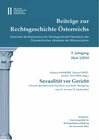 Buchcover Beiträge zur Rechtsgeschichte Österreichs 8. Jahrgang Heft 1/2019