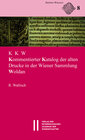 Buchcover KKW - Kommentierter Katalog der alten Drucke in der Wiener Sammlung Woldan