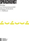 Buchcover Sprachkunst. Beiträge zur Literaturwissenschaft / Sprachkunst Jahrgang XLIX/2018 1.Halbband