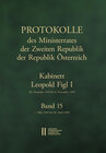 Buchcover Protokolle des Ministerrates der Zweiten Republik der Republik Österreich. Kabinett Leopold Figl I, 20. Dezember 1945 bi