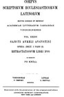 Buchcover Sancti Aureli Augustini opera, sect. I, pars 2: Retractationum libri duo