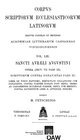 Buchcover Sancti Aureli Augustini opera, sect. VII, pars III. Scriptorum contra Donatistas pars III: Liber de unico baptismo, Brev
