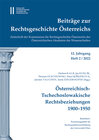 Buchcover Beiträge zur Rechtsgeschichte Österreichs, 12. Jahrgang, Heft 2/2022