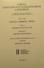 Buchcover Sancti Ambrosi opera pars V: Expositio psalmi CXVIII