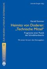 Buchcover Heimito von Doderer: Technische Mittel