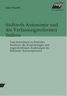 Buchcover Südtirols Autonomie und die Verfassungsreformen Italiens