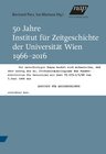 Buchcover 50 Jahre Institut für Zeitgeschichte der Universität Wien 1966-2016