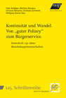 Buchcover Kontinuität und Wandel. Von „guter Polizey“ zum Bürgerservice