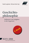 Buchcover Geschichtsphilosophie