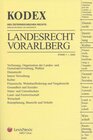 Buchcover KODEX Landesrecht Vorarlberg