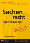 Buchcover Bürgerliches Recht - Sachenrecht Allgemeiner Teil