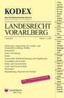 Buchcover KODEX Landesrecht Vorarlberg