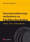 Buchcover Internationalisierungsmaßnahmen an Fachhochschulen