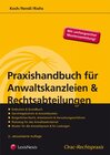 Buchcover Praxishandbuch für Anwaltskanzleien und Rechtsabteilungen