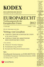Buchcover KODEX Europarecht - Verfassungsrecht der Europäischen Union