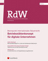 Buchcover RdW Spezial: Brennpunkt internationales Steuerrecht