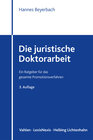 Buchcover Die juristische Doktorarbeit