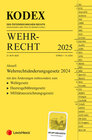 Buchcover KODEX Wehrrecht 2025 - inkl. App