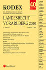 Buchcover KODEX Landesrecht Vorarlberg 2020