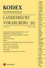 Buchcover KODEX Landesrecht Vorarlberg 2021