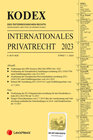 Buchcover KODEX Internationales Privatrecht 2023 - inkl. App