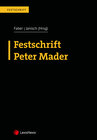 Buchcover Festschrift Peter Mader