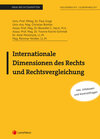 Buchcover Internationale Dimensionen des Rechts und Rechtsvergleichung