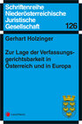 Buchcover Zur Lage der Verfassungsgerichtsbarkeit in Österreich und in Europa