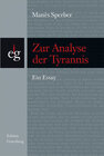Buchcover Zur Analyse der Tyrannis