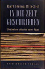 Buchcover In die Zeit geschrieben