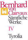 Buchcover Bernhard von Clairvaux. Sämtliche Werke Bd. IV