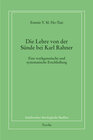 Buchcover Die Lehre von der Sünde bei Karl Rahner
