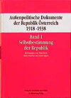 Buchcover Außenpolitische Dokumente der Republik Österreich 1918-1938