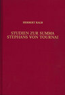 Buchcover Studien zur Summa Stephans von Tournai