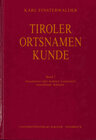 Buchcover Tiroler Ortsnamenkunde Band 1