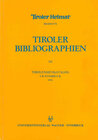 Buchcover Tirolensienkatalog. Zuwachsverzeichnis der UB Innsbruck für das Jahr 1991