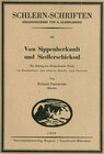 Buchcover Von Sippenherkunft und Siedlerschicksal