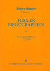 Buchcover Tirolensienkatalog. Zuwachsverzeichnis der UB Innsbruck für das Jahr 1999
